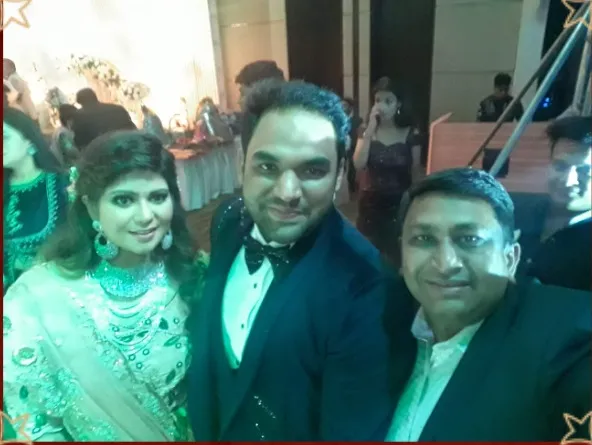 Mr. Vijit Kumar Mittal with a family at their wedding celebration