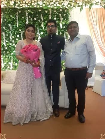 Mr. Vijit Kumar Mittal with a family at their wedding celebration