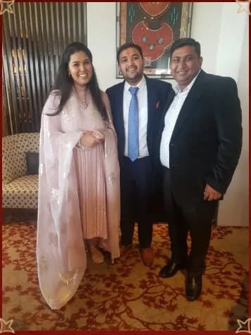 Mr. Vijit Kumar Mittal with a family at their wedding celebration