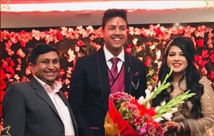 Mr. Vijit Kumar Mittal with a family at their wedding celebration