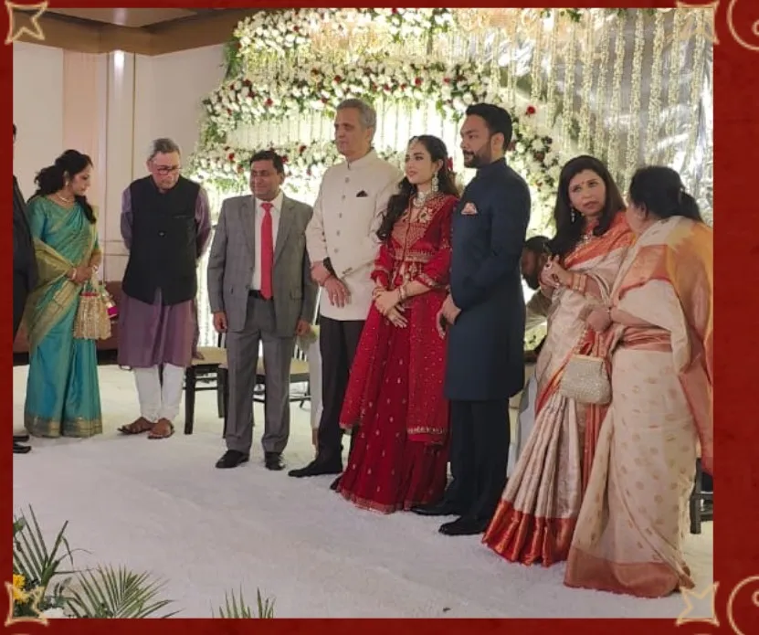 Mr. Vijit Kumar Mittal with a family at their wedding celebration