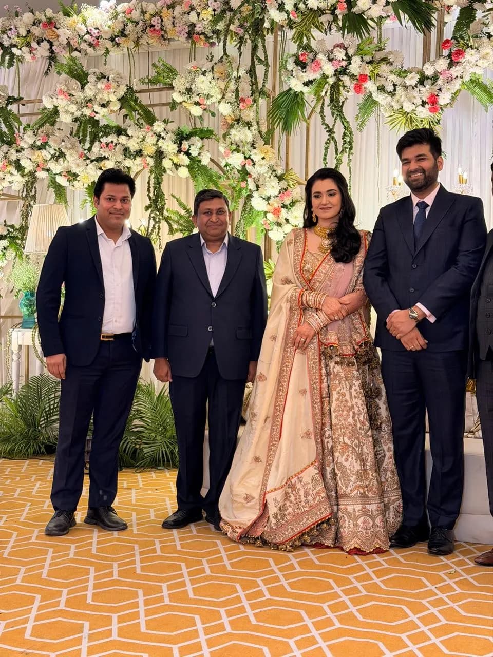 Mr. Vijit Kumar Mittal with a family at their wedding celebration