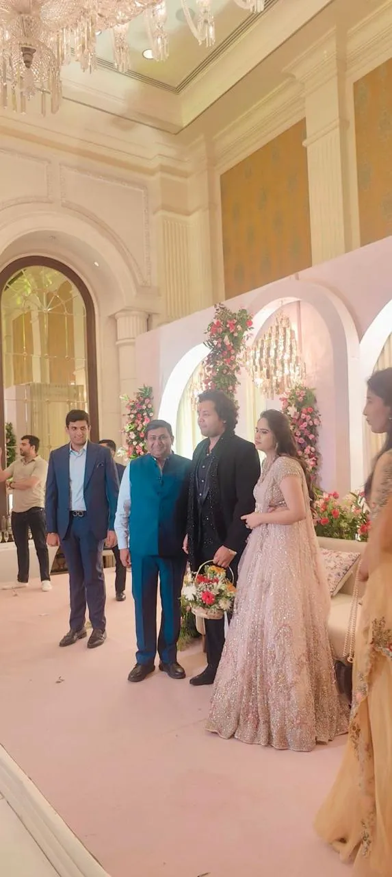 Mr. Vijit Kumar Mittal with a family at their wedding celebration